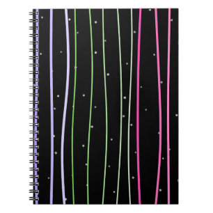 Cuaderno Mochila con estrellas con líneas onduladas