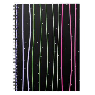 Cuaderno Mochila con estrellas con líneas onduladas