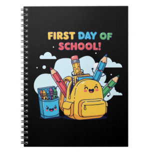 Cuaderno ¡Mochila de dibujos animados para el primer día de