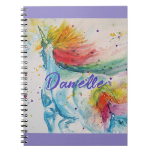 Cuaderno Mochila de pintura de acuarela de unicornio para n