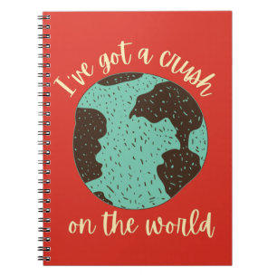 Cuaderno Mochila divertida y linda del mapa del mundo para