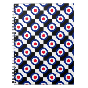 Cuaderno Mod Target Pattern Polka Dots Fashion Vintage