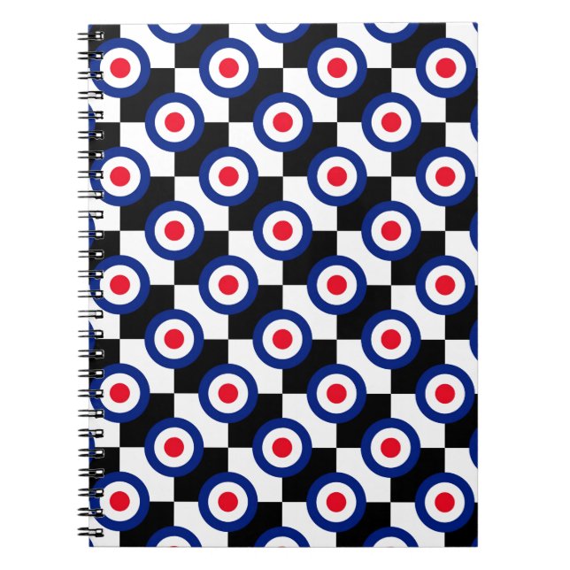 Cuaderno Mod Target Pattern Polka Dots Fashion Vintage (Frente)