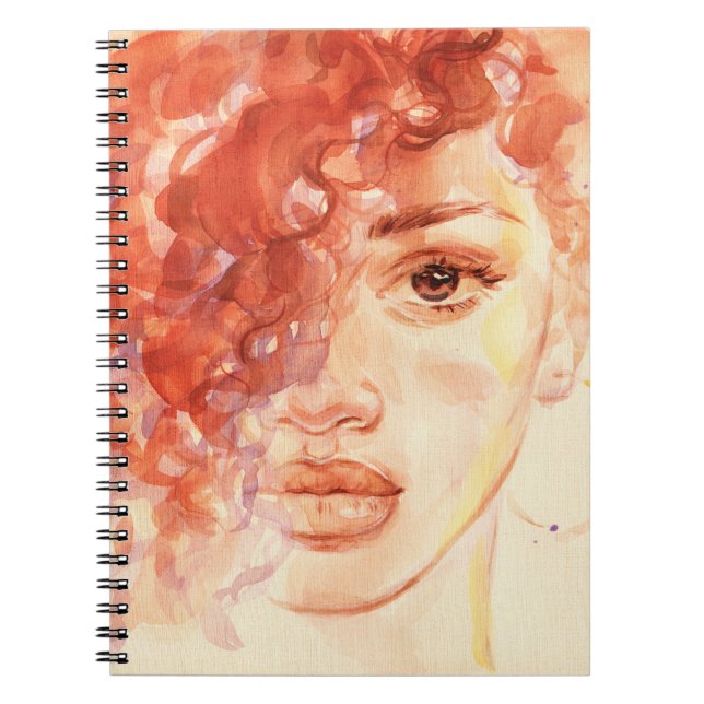 Cuaderno Moda afroamericana, ilustracion acuarela. (Frente)