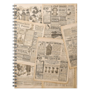 Cuaderno Moda antigua: Páginas publicitarias de periódicos