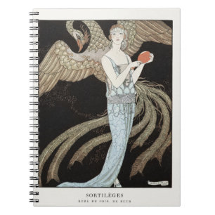 Cuaderno Moda Art Déco Vintage de los años 20 Flapper Phoen
