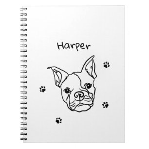 Cuaderno Moda Arte de línea de Bulldog francés: Editar tu t