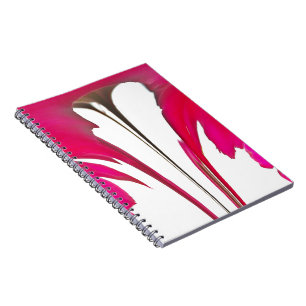 Cuaderno Moda asombrosa rosa rosa roja bajo el cielo blanco