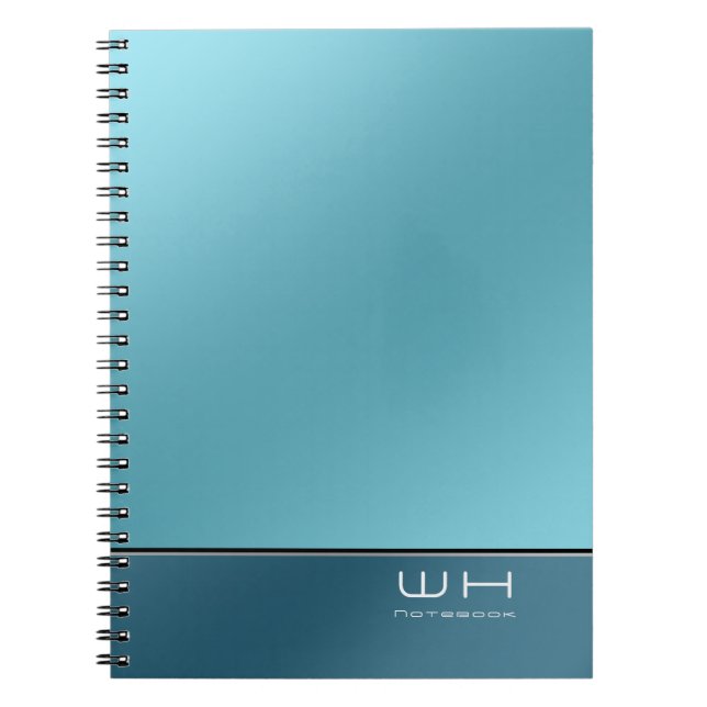 Cuaderno Moda Azul de negocios moderno (Frente)