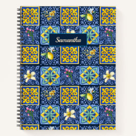 Cuaderno Moda Azul verde azulado Cítrico Siciliano Mediterr