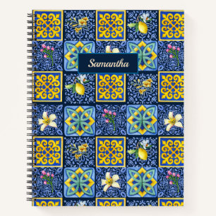 Cuaderno Moda Azul verde azulado Cítrico Siciliano Mediterr