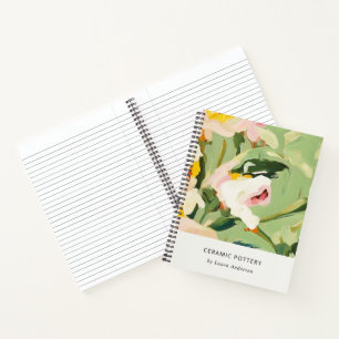 Cuaderno Moda Boho Colorful Green Pintado Floral