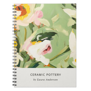 Cuaderno Moda Boho Colorful Green Pintado Floral