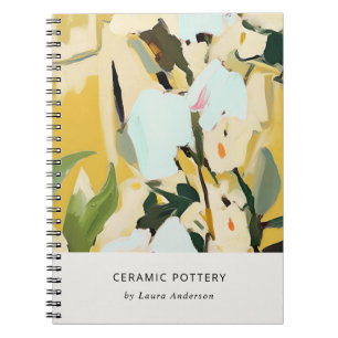 Cuaderno Moda Boho Colorful Yellow Ochre Pintado Floral