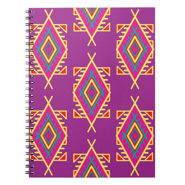 Cuaderno Moda Boho: Ornamento étnico sin foco (Frente)