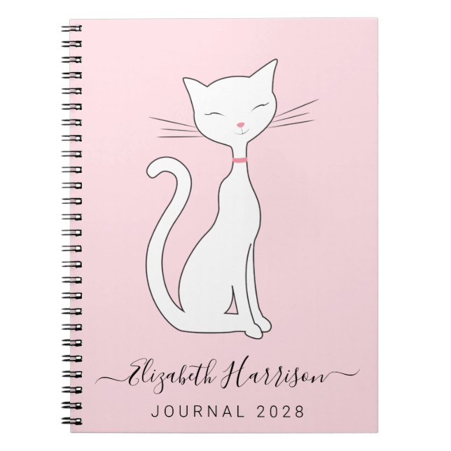 Cuaderno Moda Cat Pink personalizada (Frente)