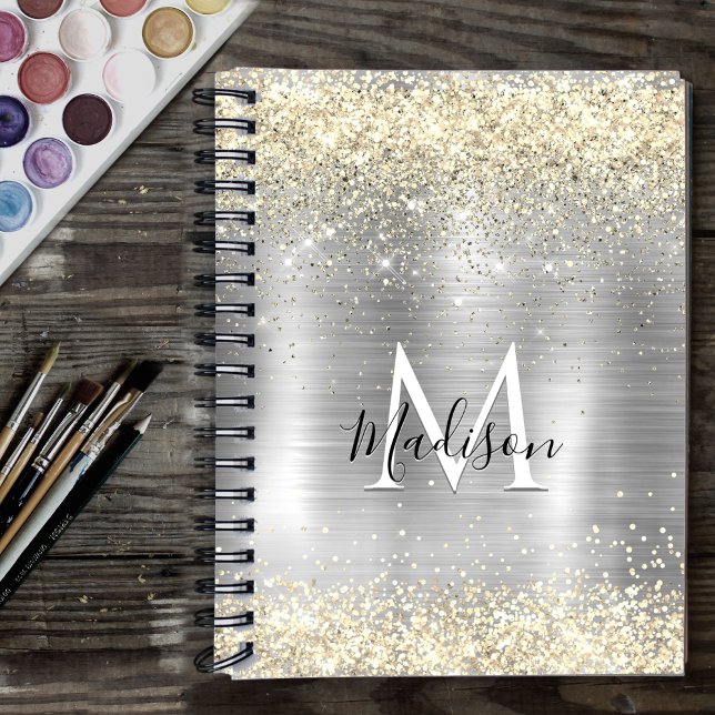 Cuaderno Moda cepillada metalizado plata oro falso purpurin (Subido por el creador)