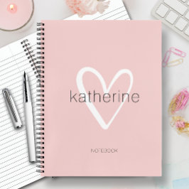 Cuaderno Moda Corazón Rubor Rosa