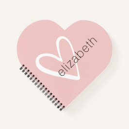 Cuaderno Moda Corazón Rubor Rosa
