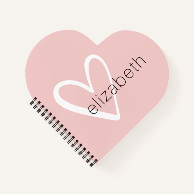 Cuaderno Moda Corazón Rubor Rosa (Anverso)
