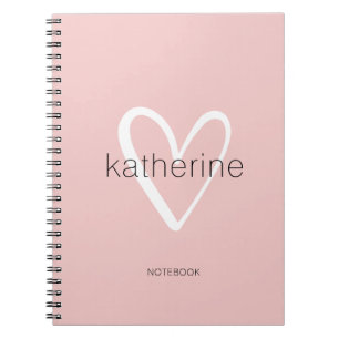 Cuaderno Moda Corazón Rubor Rosa