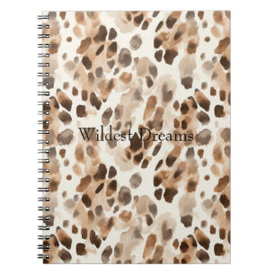 Cuaderno Moda Cream Brown Leopardo Animal Print
