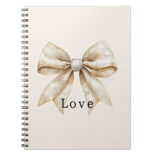 Cuaderno Moda Cream Silver Glam Bow Love