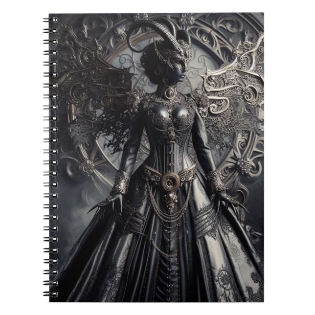 Cuaderno Moda de Demonio de Oscuridad Fantasía Steampunk  (Frente)