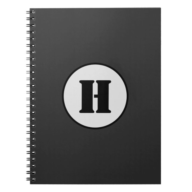 Cuaderno Moda DE ESTILO MÍNIMO MODERNO MONOGRAM ELEGANTE SI (Frente)