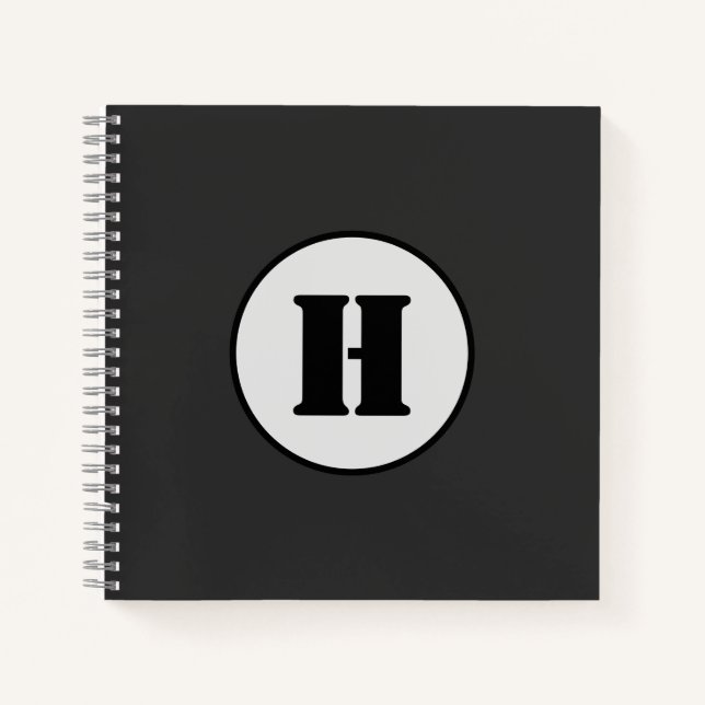 Cuaderno Moda DE ESTILO MÍNIMO MODERNO MONOGRAM ELEGANTE SI (Anverso)