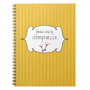 Cuaderno Moda de martini rosa rayas idea fabulosa diario