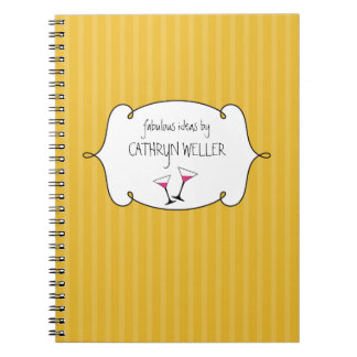 Cuaderno Moda de martini rosa rayas idea fabulosa diario