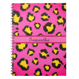 Cuaderno Moda de moda para animales con leopardo rosa