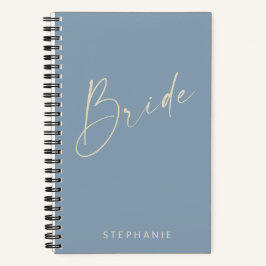 Cuaderno Moda de novia Minimalista Dusty Blue