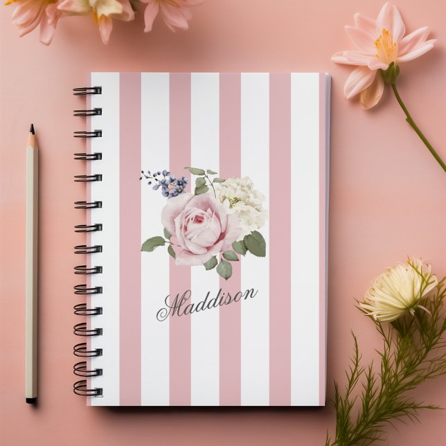Cuaderno Moda de país Rosa Rita Rita Rita Bouquet Monograma (Subido por el creador)