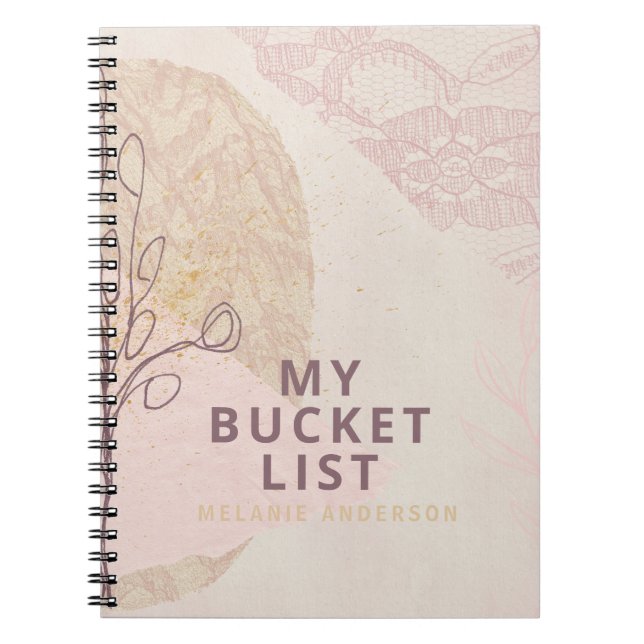 Cuaderno Moda de resumen moderno personalizada de My Bucket (Frente)