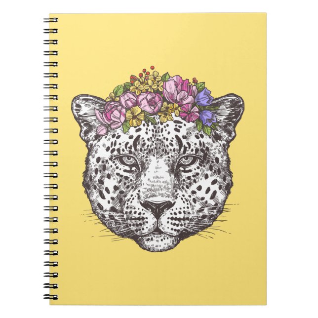Cuaderno Moda del Hippie del leopardo (Frente)