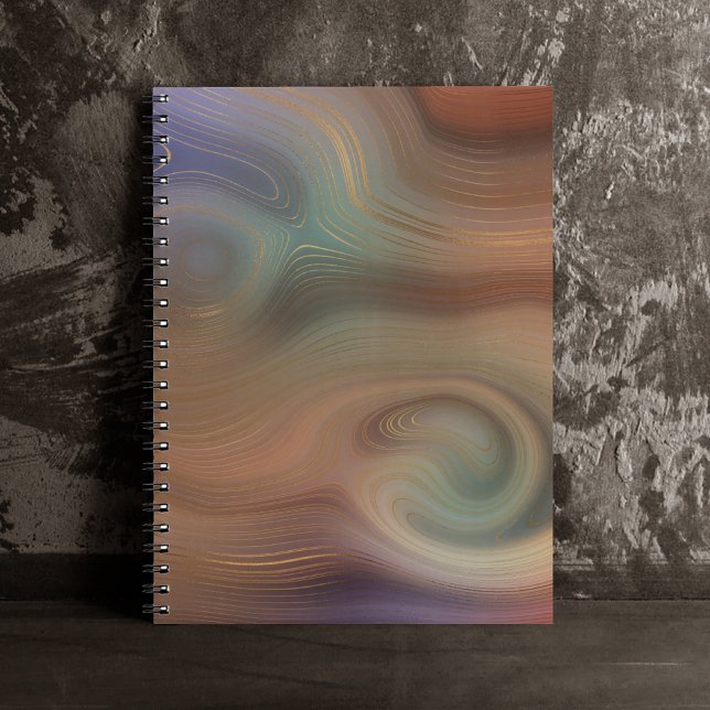 Cuaderno Moda Earthy Strata | Agante natural de piedra de c (Subido por el creador)