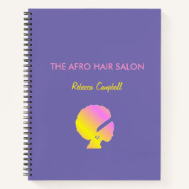Cuaderno Moda elegante afro azul