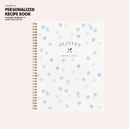 Cuaderno Moda elegante bonito Receta de Punto Polka Girly P