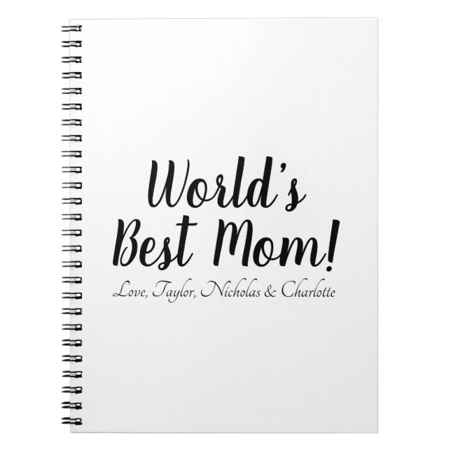 Cuaderno Moda elegante del guión personalizado de la mejor  (Frente)