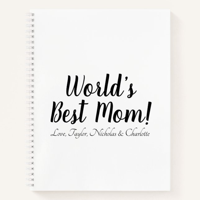 Cuaderno Moda elegante del guión personalizado de la mejor  (Anverso)