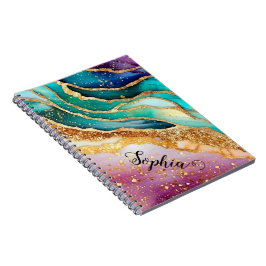 Cuaderno Moda espumosa Purpurina Golden Rainbow aglamour