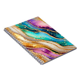 Cuaderno Moda espumosa Purpurina Golden Rainbow aglamour