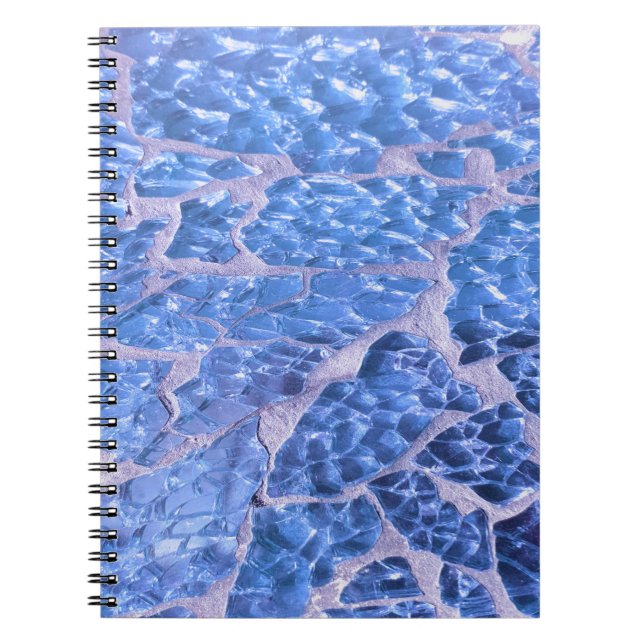 Cuaderno Moda festiva Purpurina piedras azules (Frente)