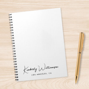 Cuaderno Moda Firma de script de negocio