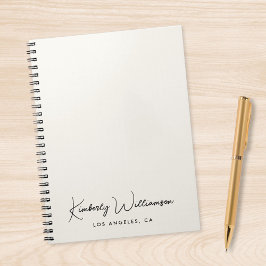 Cuaderno Moda Firma Script Cream Business