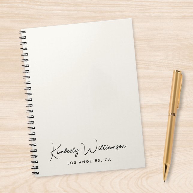 Cuaderno Moda Firma Script Cream Business (Subido por el creador)