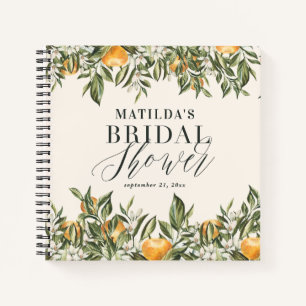 Cuaderno Moda floral botánica de cítricos rústicos 