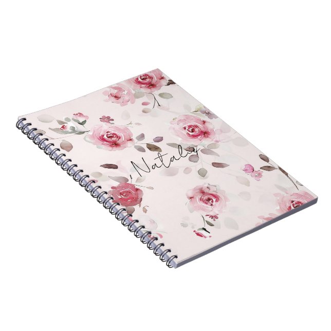 Cuaderno Moda Floral rosa romántica (Lado Derecho)